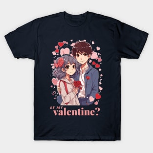 Be My Valentine Cute Couple 2 T-Shirt